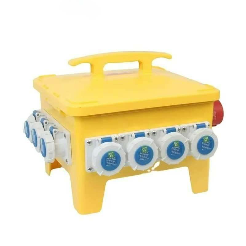 Outdoor Power Distribution Box - Alimentatore Portatile da Esterno Ignifugo Giallo,