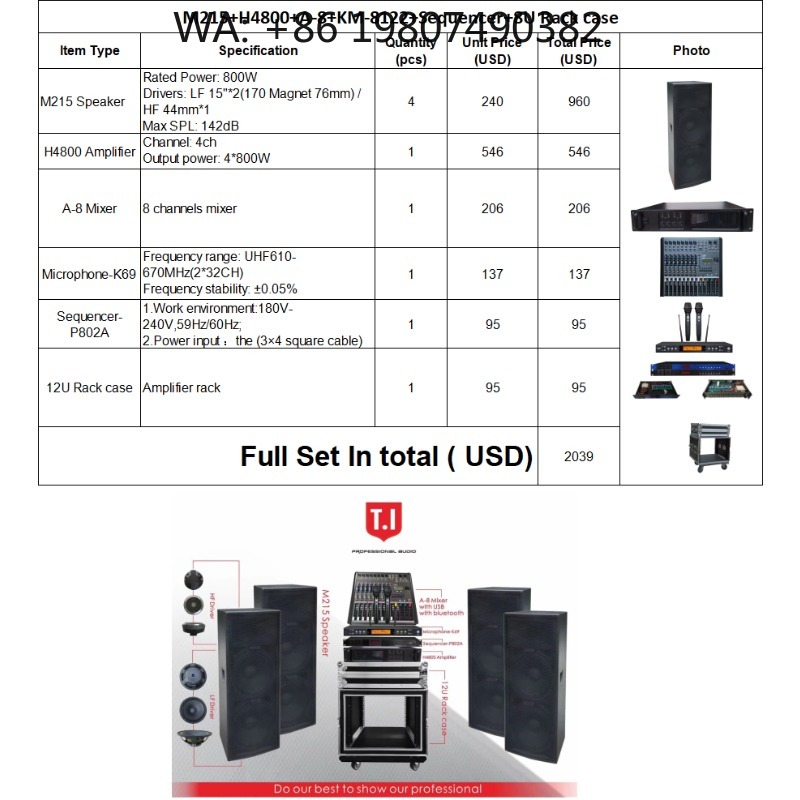 Outdoor Power Direct - Set Line Array Passivo Alimentato da