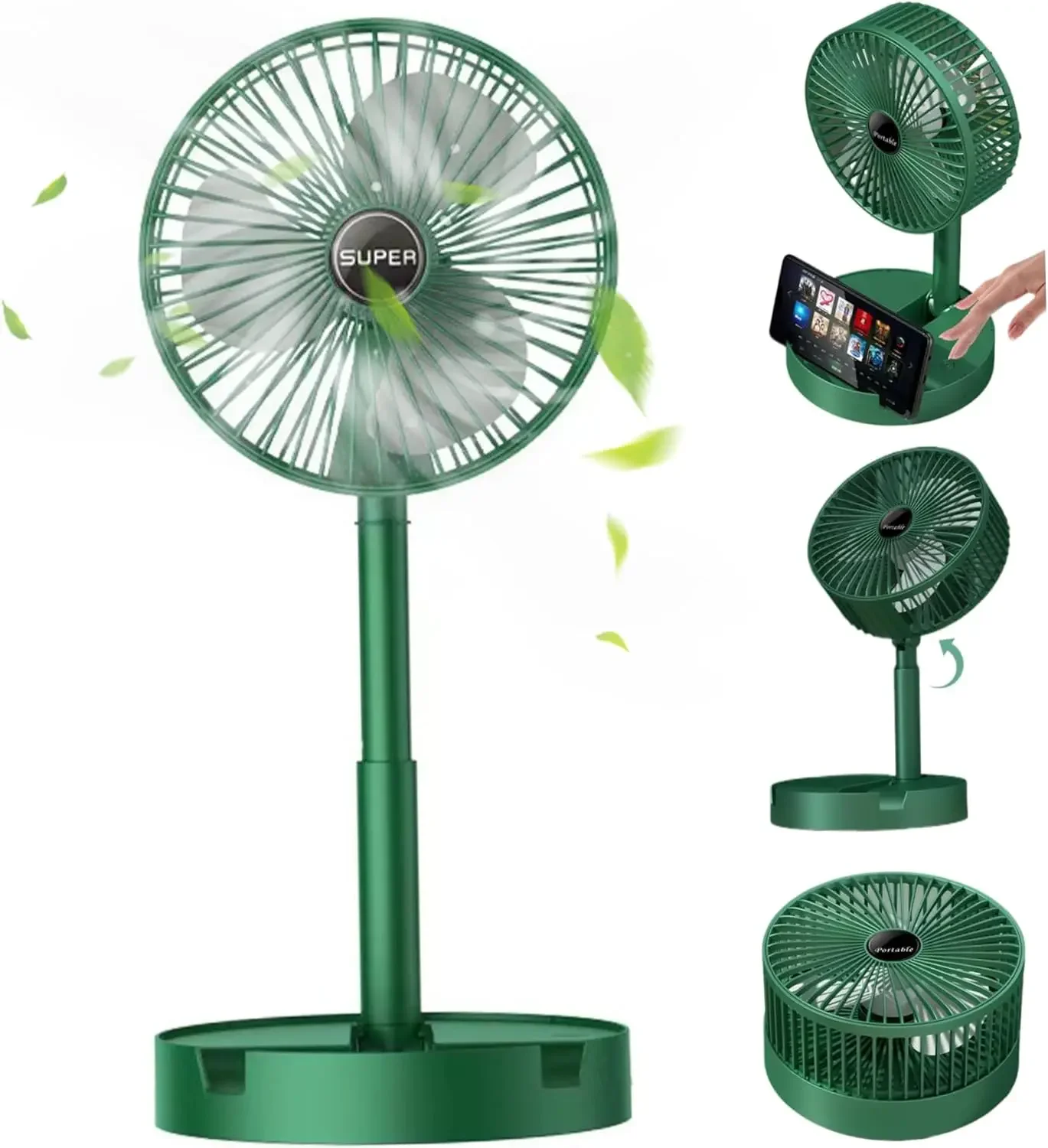 Outdoor Power Pedestal - Ventilatore Elettrico USB Pieghevole, Portatile per
