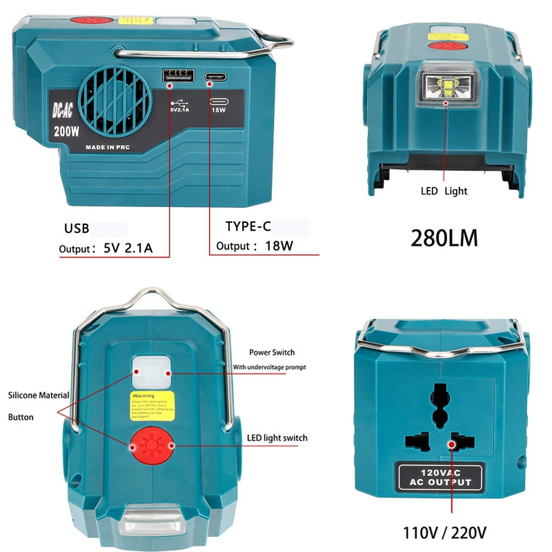 Inverter Portatile da 200W per - Outdoor Power Adapter Usb C recensione e prezzo