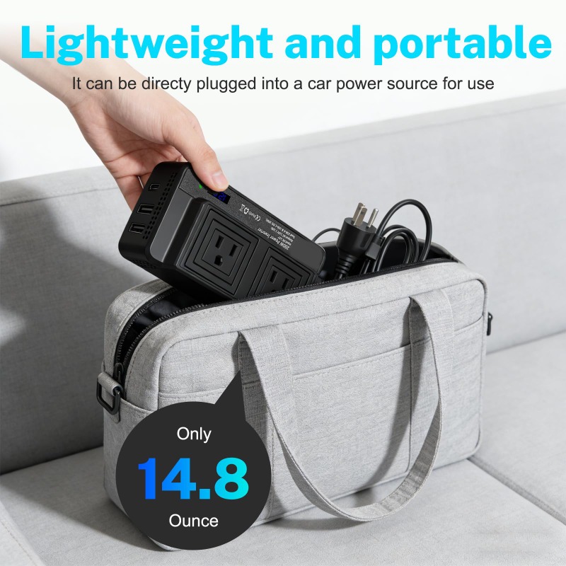 Inverter per Auto da 200W, Con - Outdoor Power Adapter Usb C recensione e prezzo