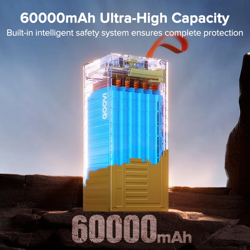 QOOVI 60000mAh Power Bank 22.5 - Outdoor Power Adapter Usb C recensione e prezzo